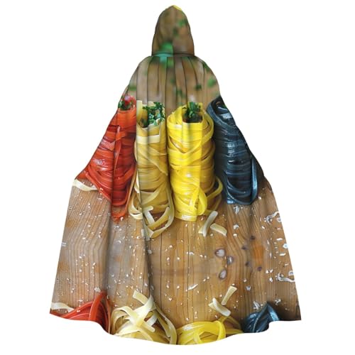 Xvfloreg Rainbow Noodles Kapuzenumhang, High-Definition-bedruckter neutraler Kapuzenumhang, Rollenspiel-Kostüm von XVFLOREG