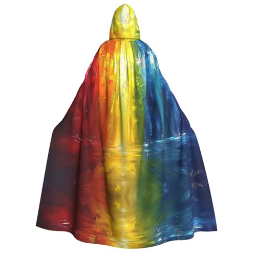 Xvfloreg Rainbow Radiance Kapuzenumhang, High-Definition-bedruckter neutraler Kapuzenumhang, Rollenspiel-Kostüm Xvfloreg Rainbow Radiance Kapuzenumhang, High-Definition-bedruckter neutraler Kapuzenumhang, Rollenspiel-Kostüm von XVFLOREG