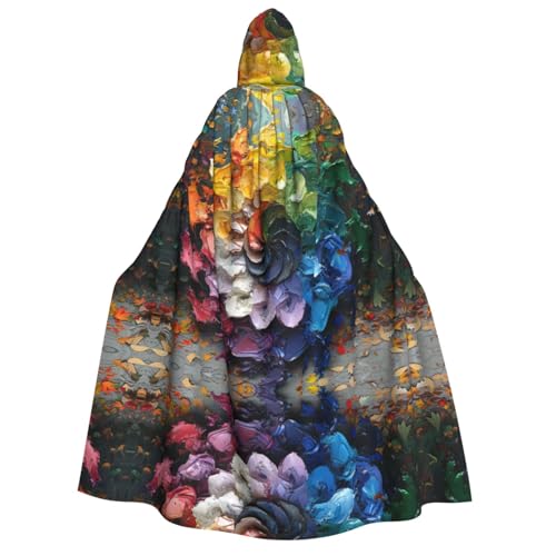 Xvfloreg Rainbow Whirlwind Kapuzenumhang High-Definition Gedruckt Neutral Kapuzenumhang Rollenspiel Kostüm von XVFLOREG
