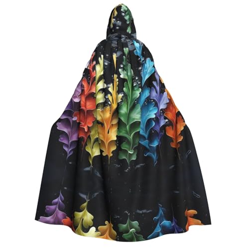 Xvfloreg Regenbogen Bouquet Kapuzenumhang High-Definition gedruckt Neutral Kapuzenumhang Rollenspiel Kostüm von XVFLOREG