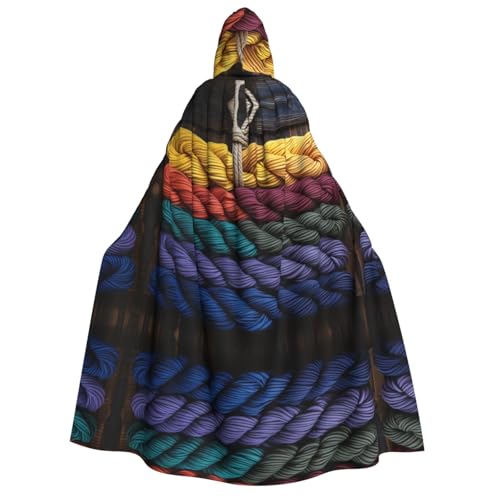 Xvfloreg Regenbogen Garn Kapuzenumhang High-Definition Gedruckt Neutral Kapuzenumhang Rollenspiel Kostüm von XVFLOREG