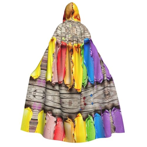 Xvfloreg Regenbogen-Ölgemälde-Kapuzenumhang, hochauflösender Druck, neutraler Kapuzenumhang, Rollenspiel-Kostüm von XVFLOREG
