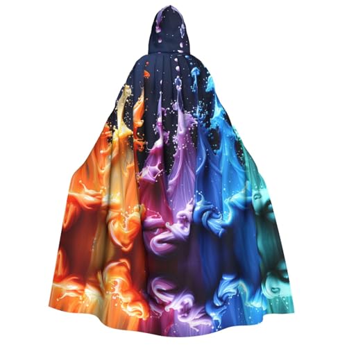 Xvfloreg Romantischer Regenbogen-Kapuzenumhang, High-Definition-bedruckter neutraler Kapuzenumhang, Rollenspiel-Kostüm Xvfloreg Romantischer Regenbogen-Kapuzenumhang, High-Definition-bedruckter neutraler Kapuzenumhang, Rollenspiel-Kostüm von XVFLOREG