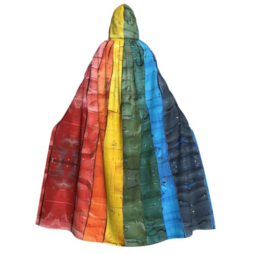 Xvfloreg Solidified Pigment Hooded Cape, High-Definition Printed Neutral Hooded Cape Role-Playing Costume von XVFLOREG