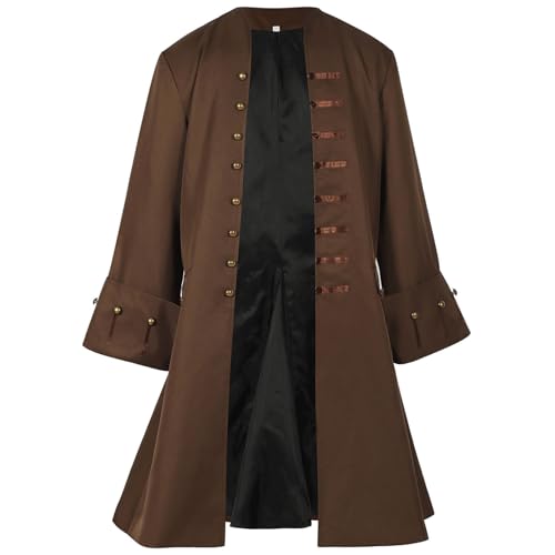 1pc Piratenmantel mittelalterlicher Piratenmantel Männer Steampunk -Outfit Captain Adult Halloween Cosplay Kostüm Karneval Kostüm XXL 1pc Piratenmantel mittelalterlicher Piratenmantel Männer Steampunk -Outfit Captain Adult Halloween Cosplay Kostüm Karneval Kostüm XXL von XVHOAB