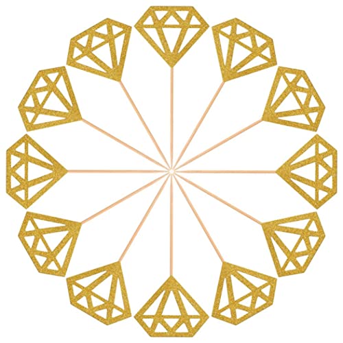50 Pack Gold Glitter Diamond Ring Donut Toppers Cupcake Picks für Brautdusche Engagement Party Dekorationen 50 Pack Gold Glitter Diamond Ring Donut Toppers Cupcake Picks für Brautdusche Engagement Party Dekorationen von XVHOAB