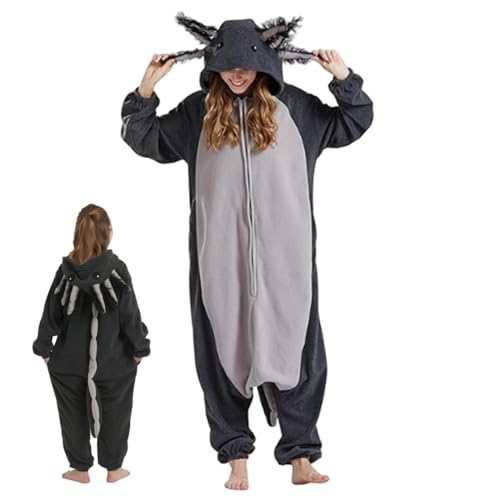 Axolotl Kostüm für Erwachsene weiches niedliches Fleece -Hoode -Cosplay -Tierstez von XVHOAB