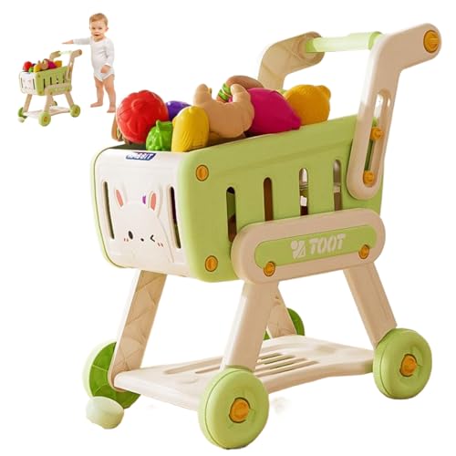 Einkaufswagen für Kinder große Kapazität Kleinkinder Einkaufswagen Safety Kinder mit 13 Prozenter zufälliger Obst- und Gemüse -Bildungsspielzeug für Lebensmittelgeschäfte tun, um Spiel zu spielen, Gr Einkaufswagen für Kinder große Kapazität Kleinkinder Einkaufswagen Safety Kinder mit 13 Prozenter zufälliger Obst- und Gemüse -Bildungsspielzeug für Lebensmittelgeschäfte tun, um Spiel zu spielen, Gr von XVHOAB