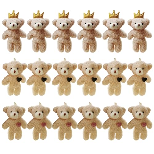 XVHOAB 18 Stcs Mini Stoffed Plüschbären, 4, 7 Zoll Mini Bärenspielzeug winziges Bären Puppe Bulk weiche kleine Bären -Ornament Plüschgefüllte Tiere für Schlüsselbund DIY Craft Party Gunst XVHOAB 18 Stcs Mini Stoffed Plüschbären, 4, 7 Zoll Mini Bärenspielzeug winziges Bären Puppe Bulk weiche kleine Bären -Ornament Plüschgefüllte Tiere für Schlüsselbund DIY Craft Party Gunst von XVHOAB