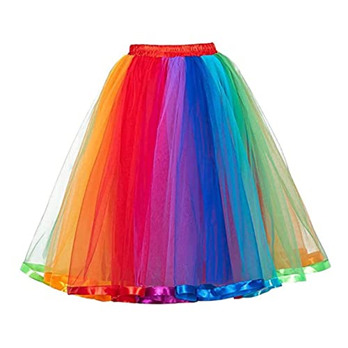 XVHOAB Frauen Regenbogen viel Regenbogen Tüll Rock Mädchen Party Neonrockkleid für Partykostüm XL .. XVHOAB Frauen Regenbogen viel Regenbogen Tüll Rock Mädchen Party Neonrockkleid für Partykostüm XL .. von XVHOAB