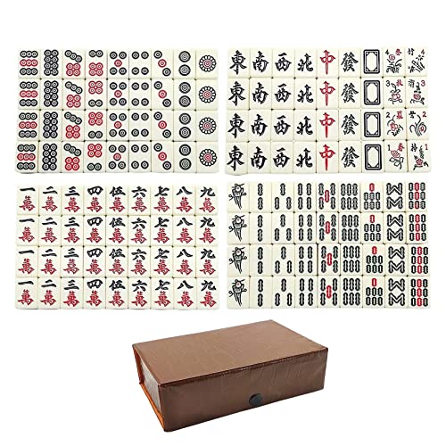 XVHOAB Mahjong Set Chinese Mah Jong Spiel 149pcs/ Set Travel Mini Mahjong für Kinder Familien Erwachsene von XVHOAB