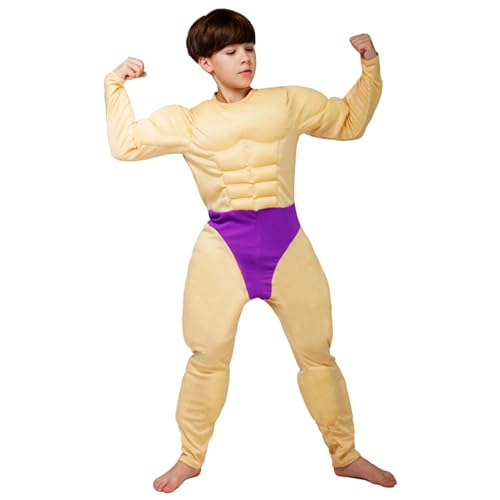 XVHOAB Muskelanzug Kostüm, lustiges Rollenspiel -Muskelanzug, Cosplay -Jumpsuit für Erwachsene für Halloween, Karneval und Party, Cosplay -Requisiten, 175 cm von XVHOAB
