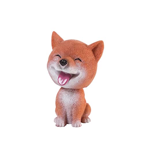 XVHOAB Niedliche zitternde Kopfhundauto -Ornamente kreativer Shiba Inu Form Simulation schütteln Kopfhund Harz Craft Decor Home Accessoire .. von XVHOAB