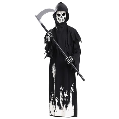 XVHOAB Sensenmut Kostüm Luminous Scary Halloween Kostüme umfassen Handschuhe und Sichel Cosplay -Outfits für Erwachsene Frauen Männer Männer XVHOAB Sensenmut Kostüm Luminous Scary Halloween Kostüme umfassen Handschuhe und Sichel Cosplay -Outfits für Erwachsene Frauen Männer Männer von XVHOAB