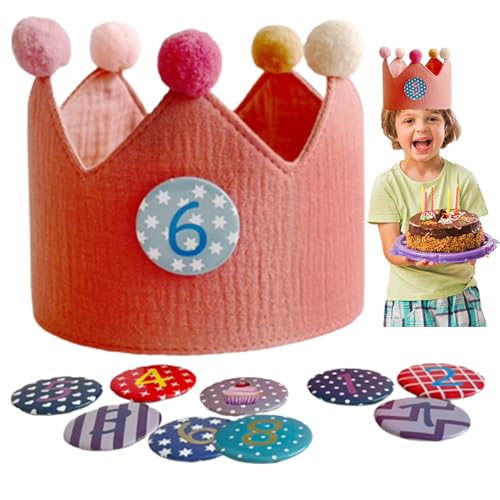 XVHOAB Wiederverwendbarer Geburtstagshut für Kinder im Alter von 1 bis 8 Unisex Weichstoffmodell Hut mit 1-8 Zahlen Verstellbare Partyhüte Foto Requisiten Geburtstagsdekoration Geschenke XVHOAB Wiederverwendbarer Geburtstagshut für Kinder im Alter von 1 bis 8 Unisex Weichstoffmodell Hut mit 1-8 Zahlen Verstellbare Partyhüte Foto Requisiten Geburtstagsdekoration Geschenke von XVHOAB