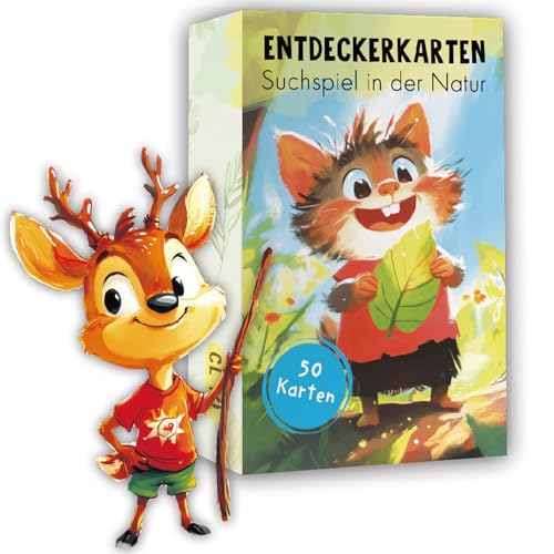 XWDEEX Entdeckerkarten für Kinder 50 Indoor Schatzsuche und Zuhause entdecken Outdoor Spiele für Kinder,Kindergeburtstag Spiele Outdoor Suchspiel Karten von XWDEEX