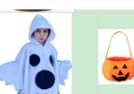 XWDEEX Gespenst Kostüm Kinder, Halloween Geister Gruselkleid Kinderkostüm G-eist mit H-alloween Kürbis Candy Bag, Halloween Geist Umhang für Hallow-een, Karneval, Mottoparty XWDEEX Gespenst Kostüm Kinder, Halloween Geister Gruselkleid Kinderkostüm G-eist mit H-alloween Kürbis Candy Bag, Halloween Geist Umhang für Hallow-een, Karneval, Mottoparty von XWDEEX
