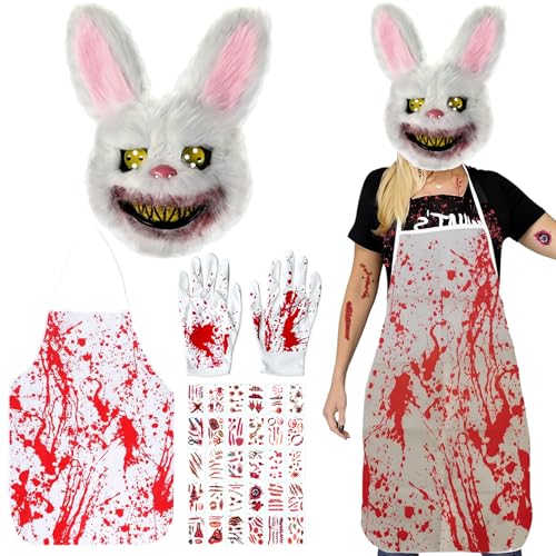 XWDEEX Halloween Maske Horror Bären Set 33pcs Horror-Bär Kostüm Braun Horror Bärenmaske Blutige Aufkleber Schürzefür für Erwachsene Herren Halloween Karneval Motto Grusel Cosplay Fasching Party XWDEEX Halloween Maske Horror Bären Set 33pcs Horror-Bär Kostüm Braun Horror Bärenmaske Blutige Aufkleber Schürzefür für Erwachsene Herren Halloween Karneval Motto Grusel Cosplay Fasching Party von XWDEEX