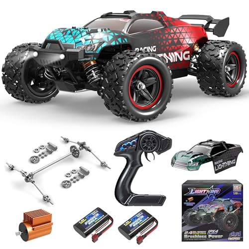XWELO 1:18 Brushless RC Cars für Jungen & Erwachsene (18426), 4WD Offroad RC Truck High Speed Fast 50+ KPH, 4X4 RC Auto Wasserdicht Ferngesteuertes Auto mit 2 Wiederaufladbaren Batterien von XWELO