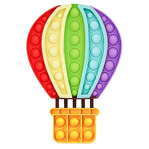 Fidget Toys Fidget Poppers Push Bubble Sensory Toy Silikon Popping Spielzeug Anti-Angst Stress Relief Weihnachten Geburtstag Geschenk für Kinder Jugendliche Erwachsene(Heißluftballon) von XWFEU
