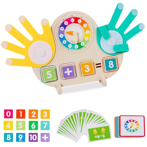 Holz Mathe-Zählspielzeug, Montessori Spielzeug ab 3 Jahre, Holzspielzeug Fingerzählmathe, Zählen Lernspielzeug ab 3-9 Jahre Jungen Mädchen, Pädagogisch Wertvoll für Rechnen und Zahlen Lernen (Uhr) Holz Mathe-Zählspielzeug, Montessori Spielzeug ab 3 Jahre, Holzspielzeug Fingerzählmathe, Zählen Lernspielzeug ab 3-9 Jahre Jungen Mädchen, Pädagogisch Wertvoll für Rechnen und Zahlen Lernen (Uhr) von XWUX