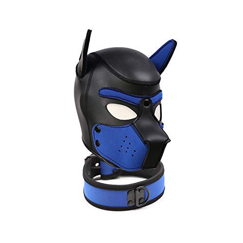XWYWP Halloween Maske Mode Hund Kopfmaske Halloween Rollenspiel Welpe Cosplay Vollkopf mit Ohren Nachtclub Aufführungen Party FS von XWYWP