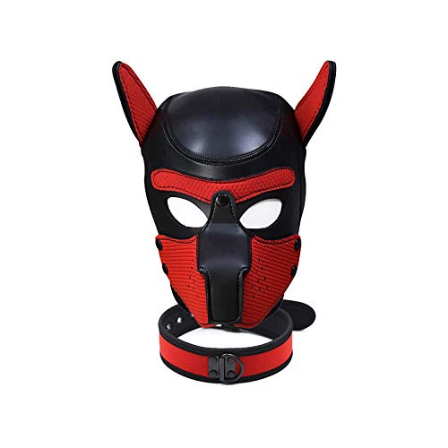 XWYWP Halloween Maske Mode Hund Kopfmaske Halloween Rollenspiel Welpe Cosplay Vollkopf mit Ohren Nachtclub Aufführungen Party GS von XWYWP