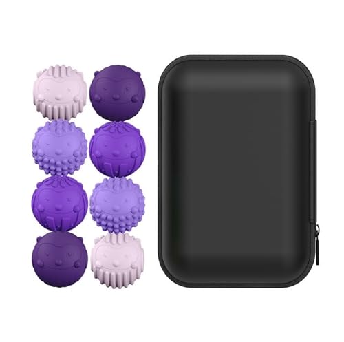 Magnetische Fidget Toys 8pcs, Magnet Anti Stress Spielzeug Kinder magnetische Fidget bälle aus Silikon magnetkugeln Silicone Sensory Toy für Erwachsene Kinder Stress Magnet Balls, Violett von XXHUO