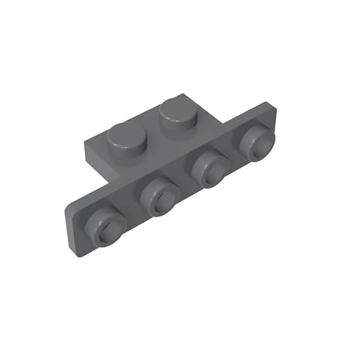 10201 Scharnierplattenhalterung, 1x2-1x4, abgerundete Ecken, GDS-638, kompatibel mit Lego-Bausteinen, Farbe:Dunkelgrau 199 von XYEIUGO