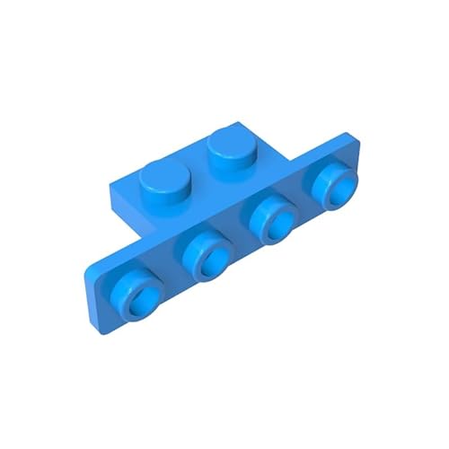 10201 Scharnierplattenhalterung, 1x2-1x4, abgerundete Ecken, GDS-638, kompatibel mit Lego-Bausteinen, Farbe:Himmelblau 321 von XYEIUGO