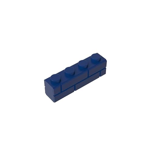 15533 Basic Bricks Brick Special 1x4 mit Mauerziegelprofil, 50 Stück, GDS-632, kompatibel mit Lego Bausteinen, Farbe:Königsblau 140 von XYEIUGO