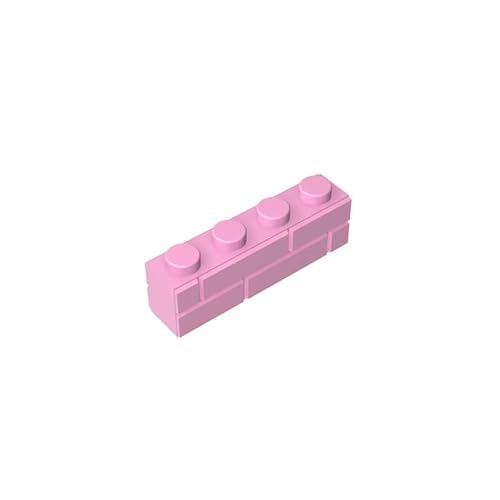 15533 Basic Bricks Brick Special 1x4 mit Mauerziegelprofil, 50 Stück, GDS-632, kompatibel mit Lego Bausteinen, Farbe:Leuchtendes Pink 222 von XYEIUGO