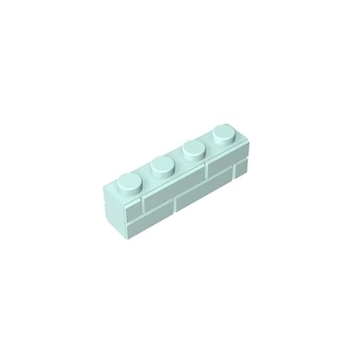 15533 Basic Bricks Brick Special 1x4 mit Mauerziegelprofil, 50 Stück, GDS-632, kompatibel mit Lego Bausteinen, Farbe:Pastellgrün 323 von XYEIUGO