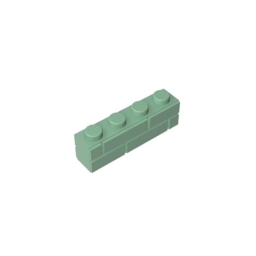 15533 Basic Bricks Brick Special 1x4 mit Mauerziegelprofil, 50 Stück, GDS-632, kompatibel mit Lego Bausteinen, Farbe:Verlaufgrün 151 von XYEIUGO