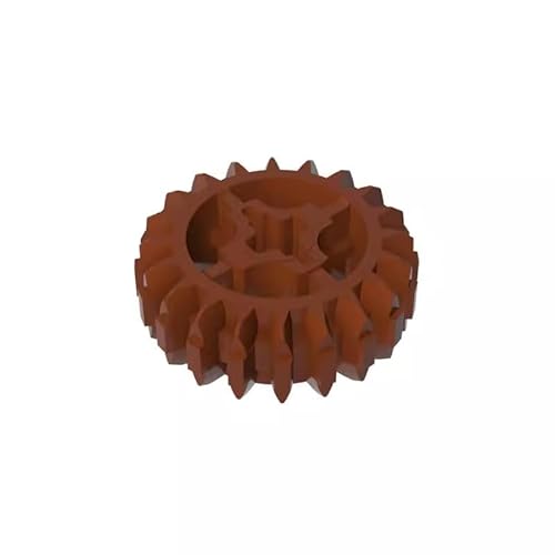 18575 Gear Technic Gear 20 Zähne Doppelschräge mit Achsloch, Typ 1 [+ Öffnung], 10TE, GDS-1103, kompatibel mit Lego Bausteinen, Farbe:Braun 192 von XYEIUGO