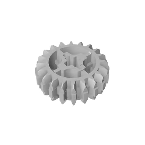 18575 Gear Technic Gear 20 Zähne Doppelschräge mit Achsloch, Typ 1 [+ Öffnung], 10TE, GDS-1103, kompatibel mit Lego Bausteinen, Farbe:Hellgrau 194 von XYEIUGO