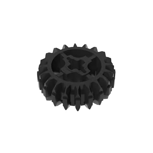 18575 Gear Technic Gear 20 Zähne Doppelschräge mit Achsloch, Typ 1 [+ Öffnung], 10TE, GDS-1103, kompatibel mit Lego Bausteinen, Farbe:Schwarz 26 von XYEIUGO