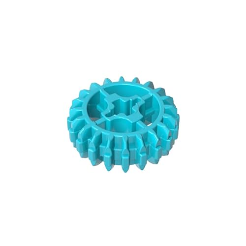 18575 Gear Technic Gear 20 Zähne Doppelschräge mit Achsloch, Typ 1 [+ Öffnung], 10TE, GDS-1103, kompatibel mit Lego Bausteinen, Farbe:Smaragdgrün 322 von XYEIUGO