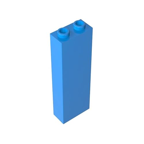 2454 Basic Bricks Brick 1x2x5 ohne Seitenstützen, 10 Stück, GDS-740, kompatibel mit Lego Bausteinen, Farbe:Himmelblau 321 von XYEIUGO