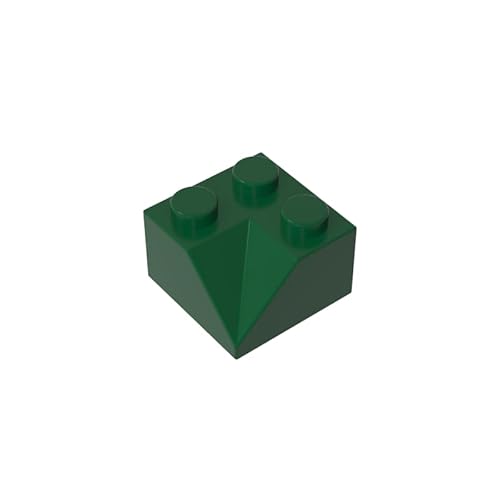 3046 Slope Brick 2x2 45° schräg konkave Dachziegel, 50 Stück, GDS-721, kompatibel mit Lego-Bausteinen, Farbe:Dunkelgrün 141 von XYEIUGO