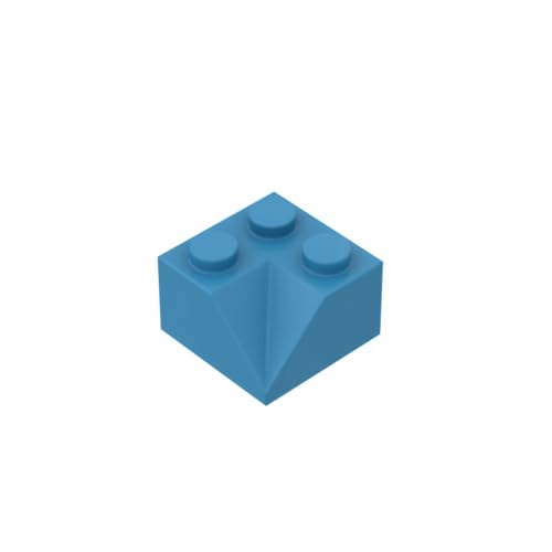3046 Slope Brick 2x2 45° schräg konkave Dachziegel, 50 Stück, GDS-721, kompatibel mit Lego-Bausteinen, Farbe:Himmelblau 321 von XYEIUGO