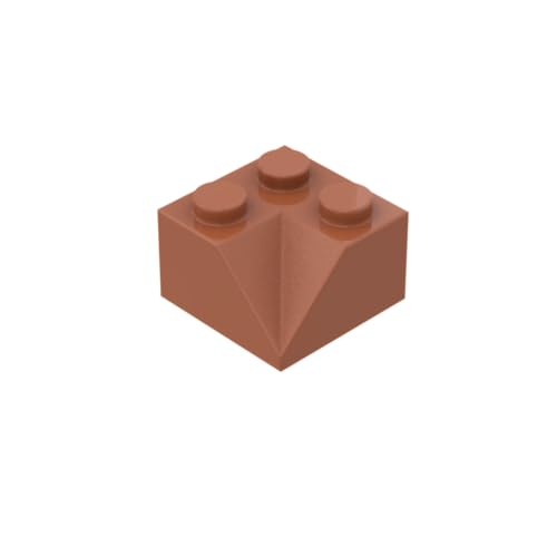 3046 Slope Brick 2x2 45° schräg konkave Dachziegel, 50 Stück, GDS-721, kompatibel mit Lego-Bausteinen, Farbe:Kaffeebraun 38 von XYEIUGO