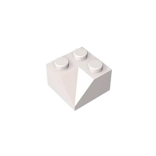 3046 Slope Brick 2x2 45° schräg konkave Dachziegel, 50 Stück, GDS-721, kompatibel mit Lego-Bausteinen, Farbe:Weiß 1 von XYEIUGO
