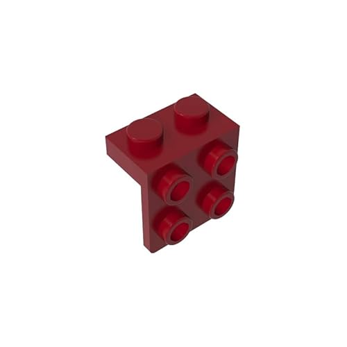 44728 Scharnierplattenhalterung, 1x2-2x2, 10 Stück, GDS-641, kompatibel mit Lego-Bausteinen, Farbe:Dunkelrot 154 von XYEIUGO