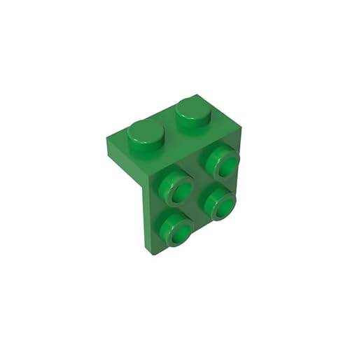 44728 Scharnierplattenhalterung, 1x2-2x2, 10 Stück, GDS-641, kompatibel mit Lego-Bausteinen, Farbe:Grün 28 von XYEIUGO