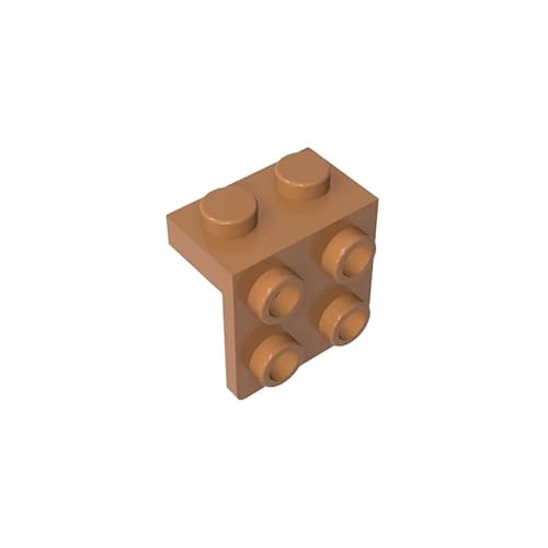 44728 Scharnierplattenhalterung, 1x2-2x2, 10 Stück, GDS-641, kompatibel mit Lego-Bausteinen, Farbe:Hellbraun 312 von XYEIUGO
