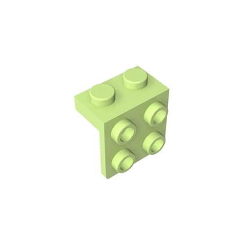 44728 Scharnierplattenhalterung, 1x2-2x2, 10 Stück, GDS-641, kompatibel mit Lego-Bausteinen, Farbe:Hellgrün 326 von XYEIUGO