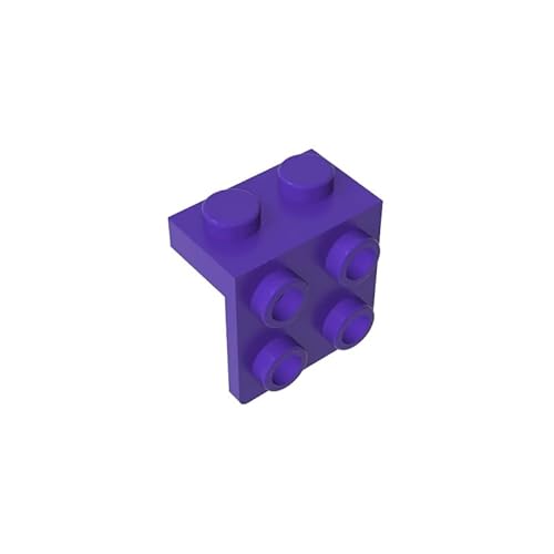 44728 Scharnierplattenhalterung, 1x2-2x2, 10 Stück, GDS-641, kompatibel mit Lego-Bausteinen, Farbe:Lila 268 von XYEIUGO