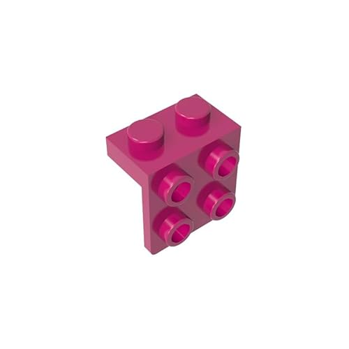 44728 Scharnierplattenhalterung, 1x2-2x2, 10 Stück, GDS-641, kompatibel mit Lego-Bausteinen, Farbe:Magenta 124 von XYEIUGO