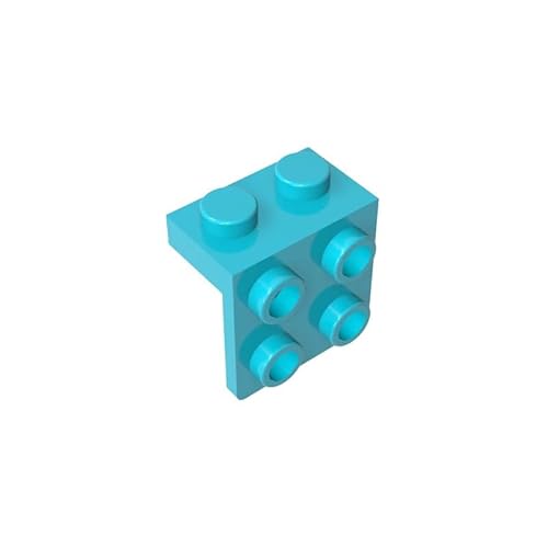 44728 Scharnierplattenhalterung, 1x2-2x2, 10 Stück, GDS-641, kompatibel mit Lego-Bausteinen, Farbe:Smaragdgrün 322 von XYEIUGO